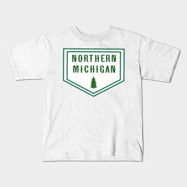 Northern Michigan - (distressed) Kids T-Shirt by In-Situ